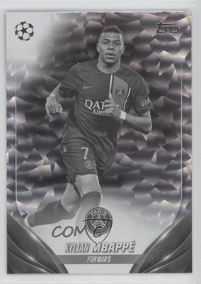 2023-24 UEFA Club Competitions Black & White Icy Foil Kylian Mbappe Mbappé 14tf