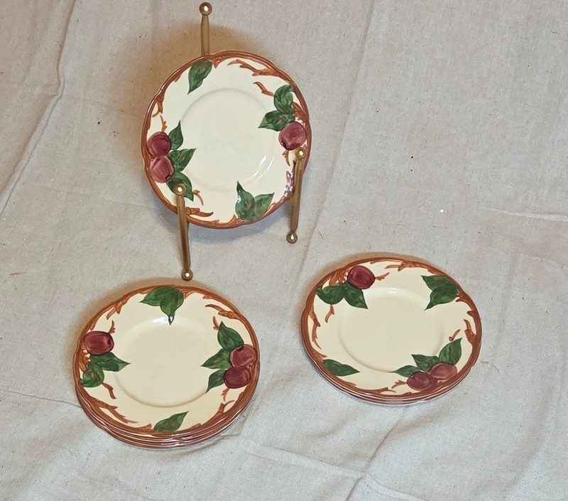 VTG Franciscan Apple Bread & Butter Plates 6 1/4”  Set of 8 Made in USA