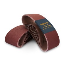 POWERTEC 3x18 Sanding Belts, 40PK, 40/60/80/120 Grits Aluminum Oxide