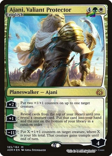 Ajani, Valiant Protector - AER - MP [Foil] TCG MTG