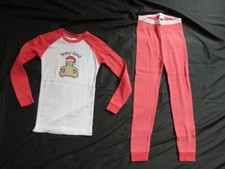 NWOT 5 5T Baby GAP Beary Tired Santa Bear Logo Christmas Gymmies Pajamas PJs Set