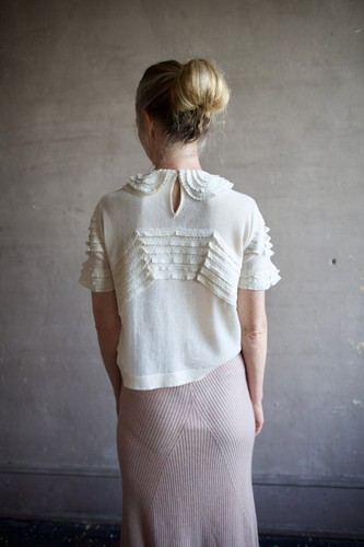 Le Grand. en ligne The Rosebud chemisier court haut volants dentelle superposé coton S-1 278051
