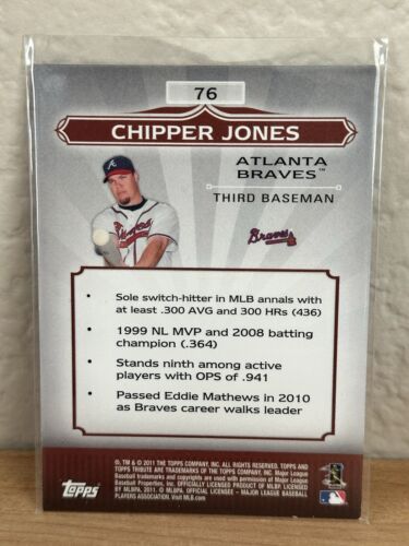 2011 Topps Tribute Gold CHIPPER JONES #76 /50 - Picture 3 of 3