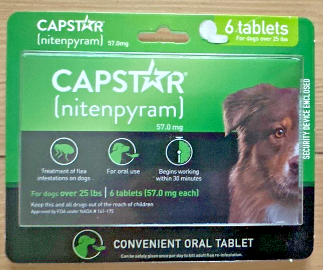 CAPSTAR 6 nitenpyram 57 mg Tablets Oral Treatment DOGS (Dog) OVER 25lbs NEW eBay