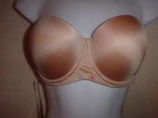 Wacoal 85485 Vintage Bodysuede Strapless Bra 36B Nude NWT
