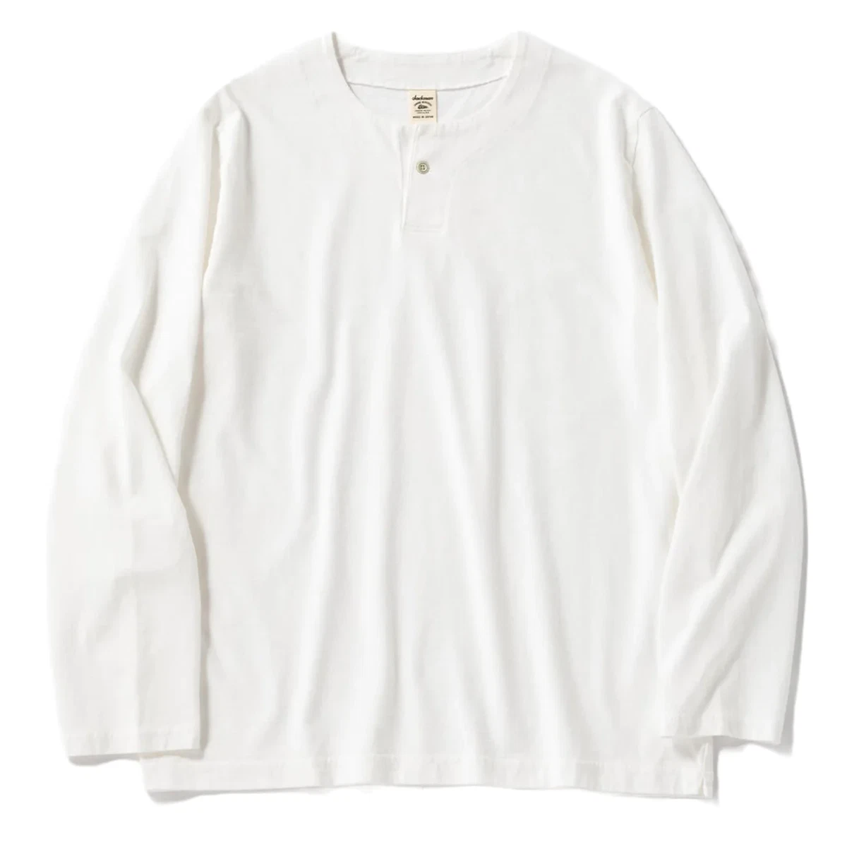 Jackman L/S Henleyneck T-Shirt White | eBay