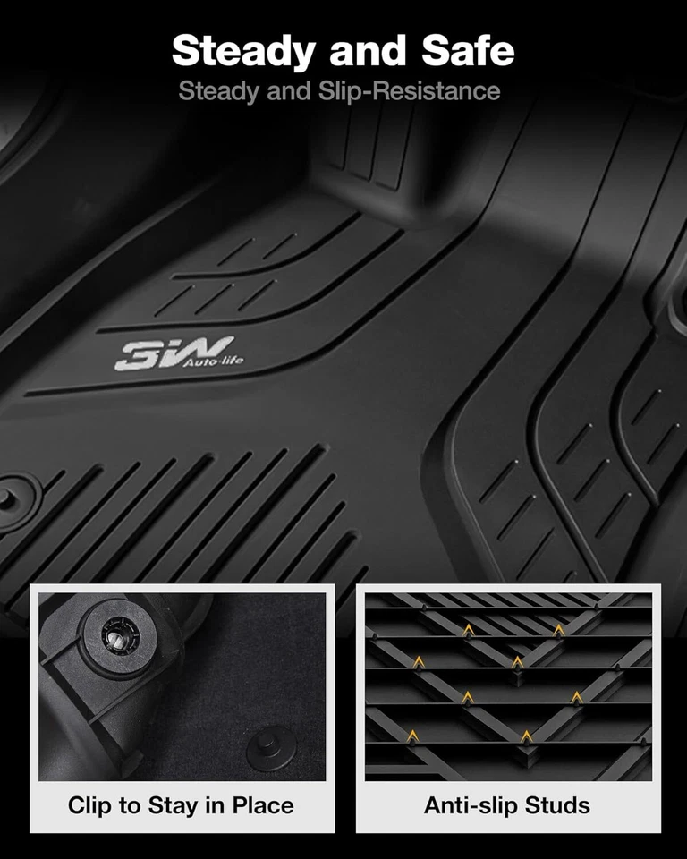 Alfombrillas 3W para 2024 2025 BMW Serie 5 530e 530i 540i TPE revestimientos para todo tipo de clima Foto 2 de 4