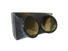 Double 10 fiberglass sub woofer speaker box enclosure carpeted MDF case Black