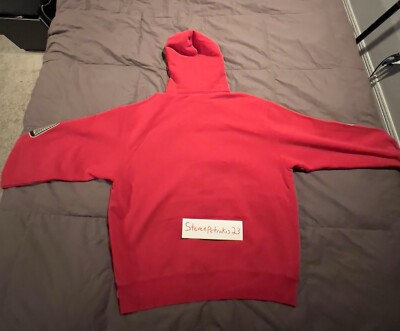 Supreme Champions Studded Hoodie Red Large with Supreme Gift