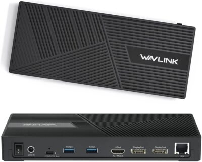 WAVLINK 12-in-1 USB-C Triple 4K Docking Station DisplayLink Dock 130W PD HDMI/DP