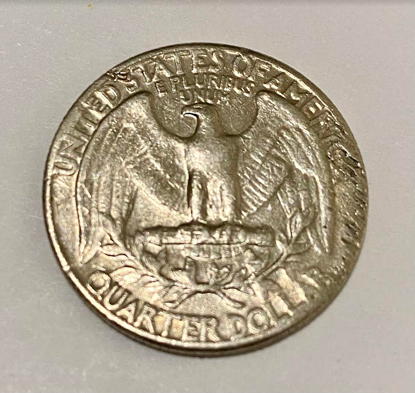1967 QUARTER SILVER NO MINT MARK WITH ERRORS RIM &