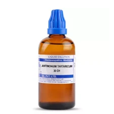 SBL Homeopathic Antimonium Tartaricum (30 ML / 100 ML) (Select Potency)