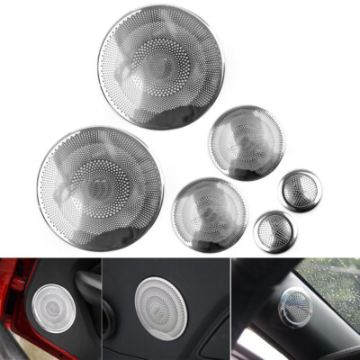 6pcs Car Door Speaker & A-pillar Speaker Cover Trim Kit for Ford Mustang 2015+