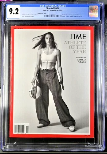 December 2024 Time Magazine Caitlin Clark Athlete of the Year! CGC 9.2! WOW!