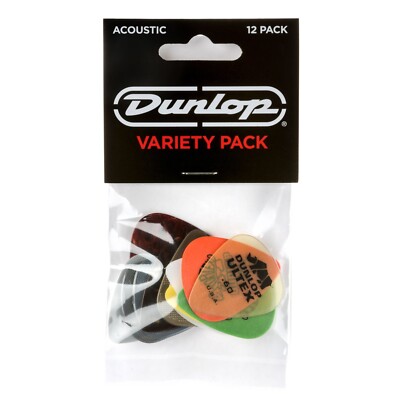 Jim Dunlop PVP112 Gitarren-Plektren Gitarrenplektren Akustik Variety Pack - 12 Plektren