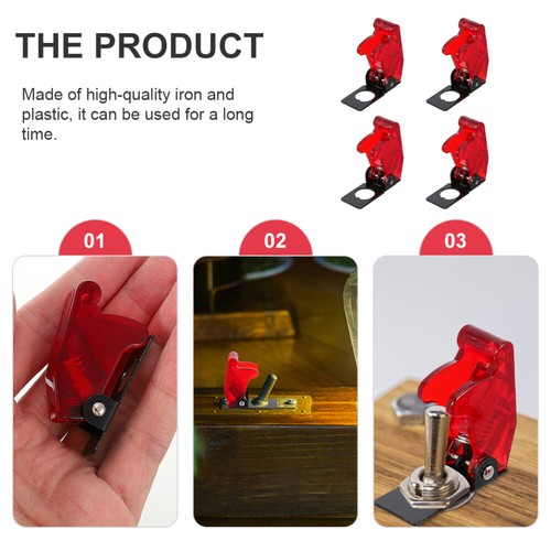 4 Pcs Child Proof Light Switch Cover Guard Toggle Switch Protector Caps