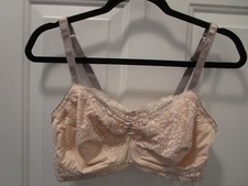 AMOENA CELINE WIRE-FREE LACE MASTECTOMY BRA IN LIGHT ROSE/ GRAY SIZE 42B NEW