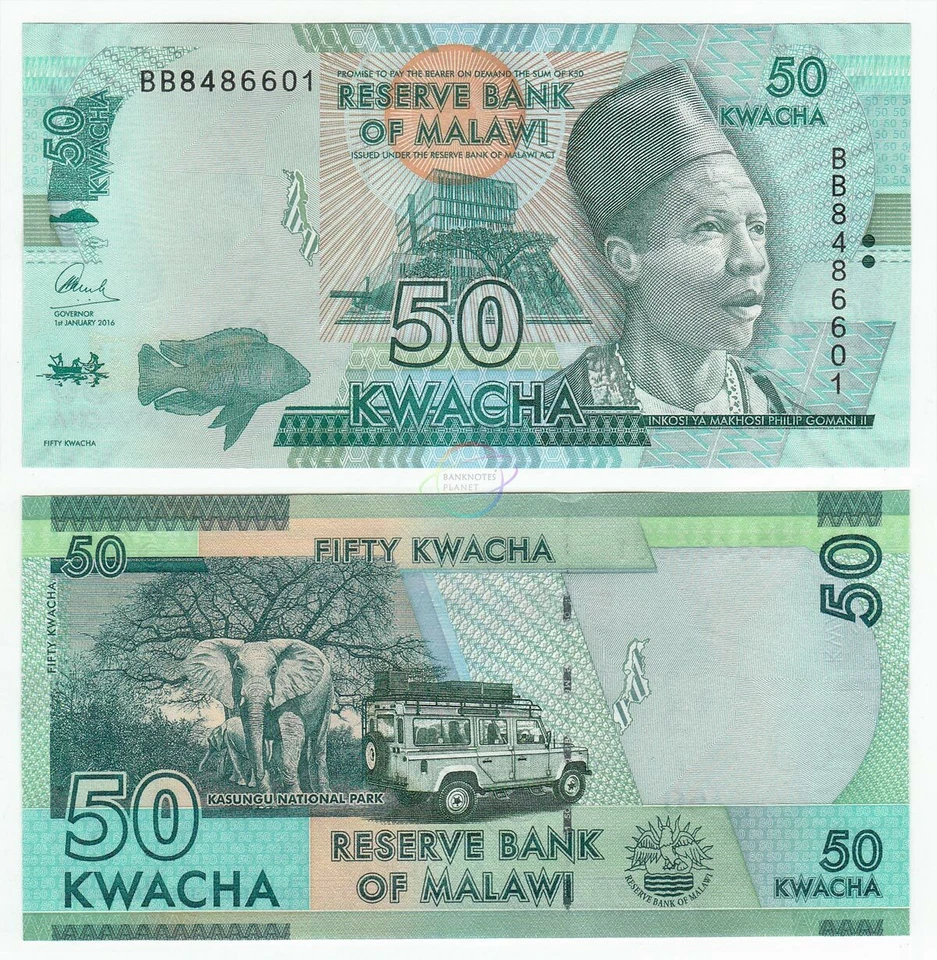 MALAWI 50 Kwacha X 100 PCS 2016 P-64 Bundle UNC Uncirculated - Image 3 of 3