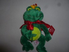 RUSS BERRIE 12" PRINCE FROGMORE PLUSH GREEN FROG W TAG STUFFED ANIMAL VALENTINES