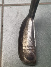 Hickory Golf Club Gibson Vardon Brown Mallet Putter Alex Aitken Gullane Stamp