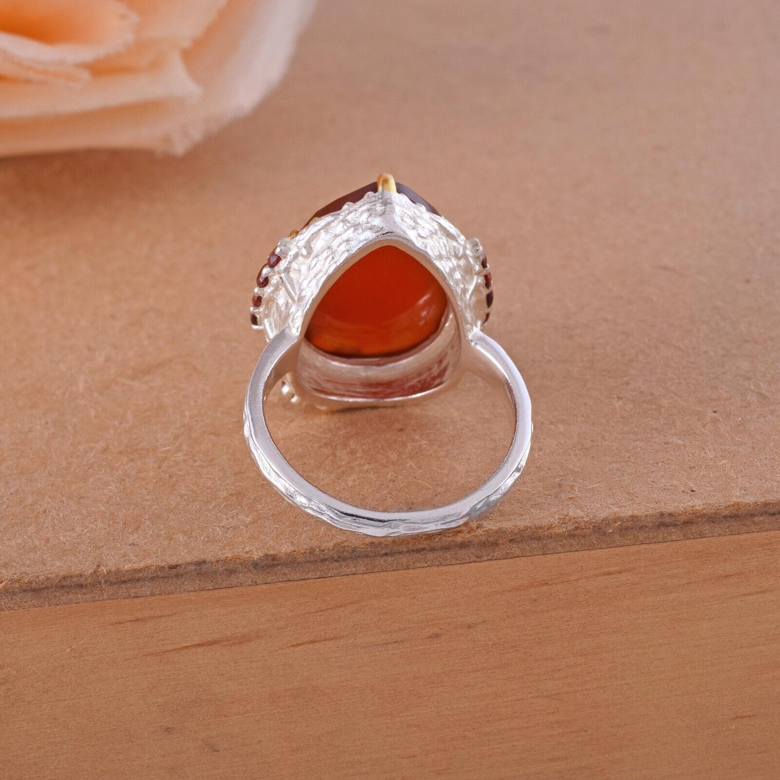 Bracelet En Argent Fin Avec Pierre Cornaline Naturelle - Neuf Avec étiquettes, Marque ROSEMIMOSA