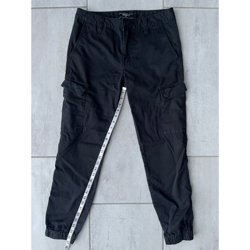 Forever 21 Mens Cargo Pants Black Flap 