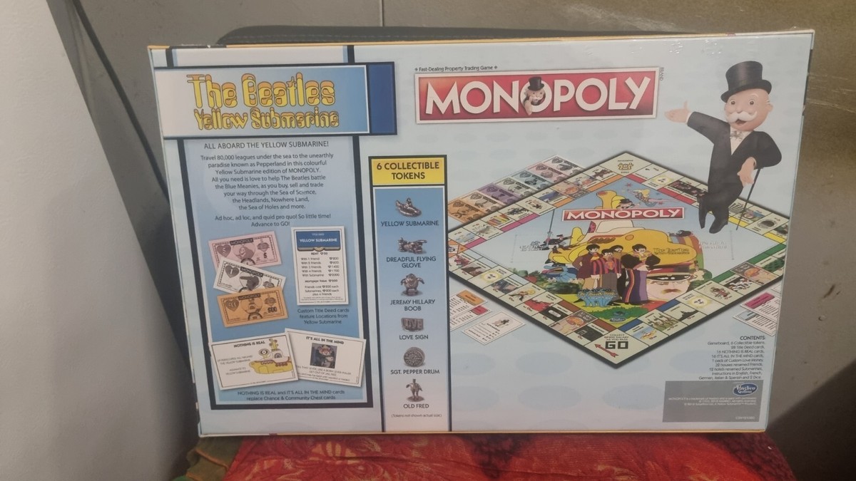 The Beatles Yellow Submarine Monopoly Set Complete And Factory