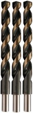 Century Drill 25128 Charger Parabolic Drill Bit, 7/16", 3-Pack, Made in The USA