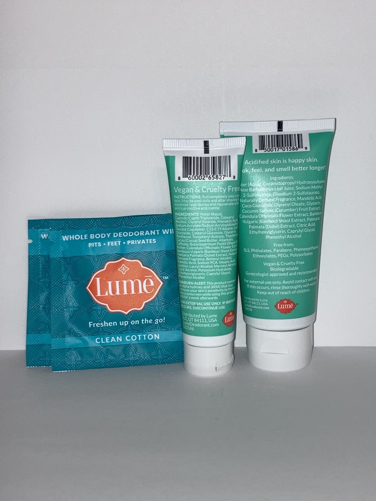 Lume CUCUMBER MELON Bundle Travel Size Acidified Body Butter & Body