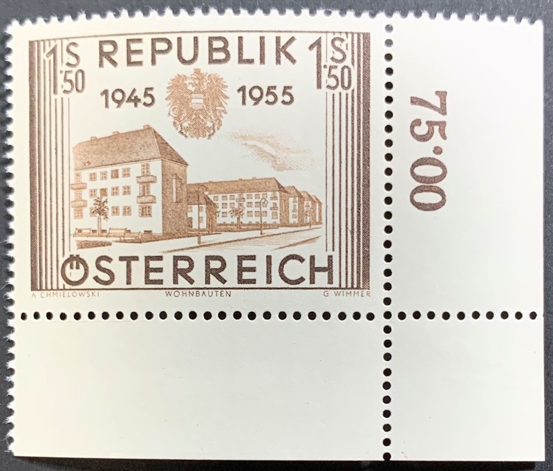 Austria, 10th Anniv. of Liberation, 1.5 S Crnr Stamp, MNH, Scott #602, Very Fine