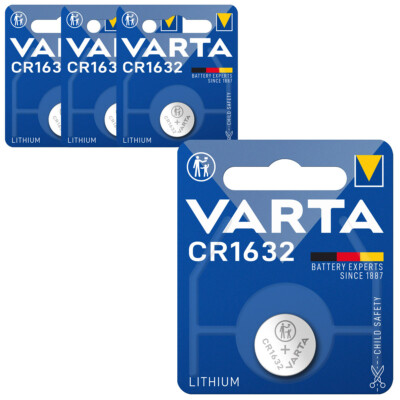 4x Varta CR 1632 DL1632 3V Lithium Batterie Knopfzelle 3,2 x 16mm Blister