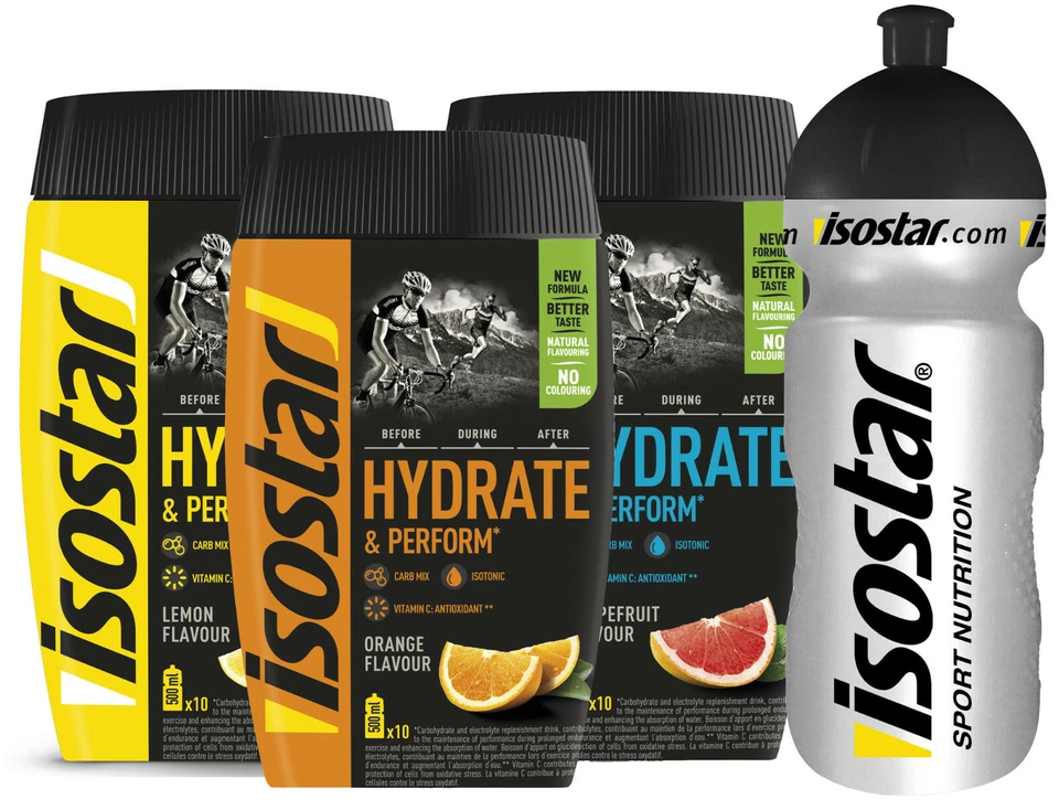 Isostar Hydrate & Perform Sports Drink 3x400g Dose + BONUS