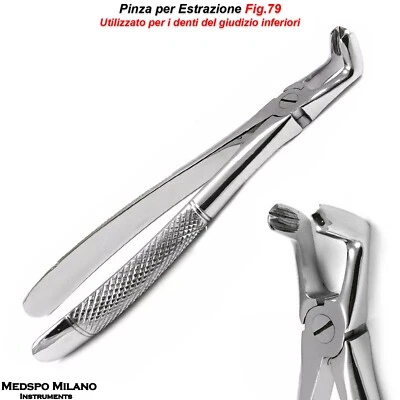 MEDSPO Pinze per Estrazione Fig.79 Terzo Molare Giudizio Inferiori Pinza Chirurgica CE