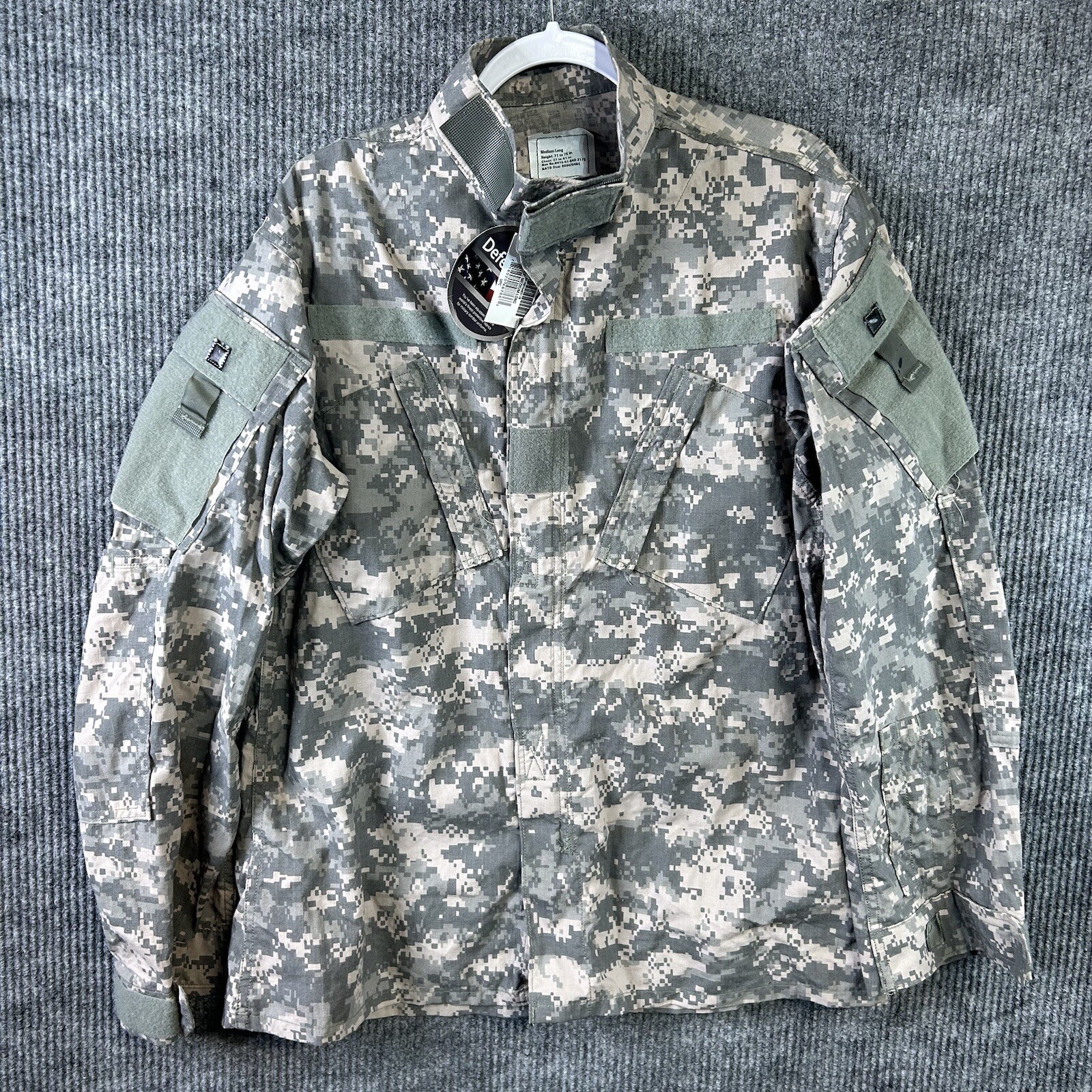 US Army Combat Uniform Coat Shirt Military ACU Defender Medium Long Digital Camo