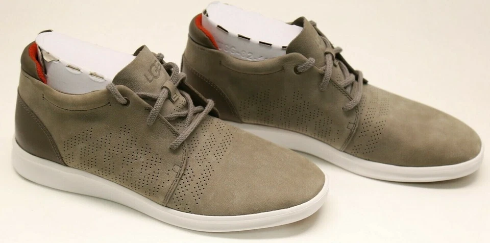 UGG Larken полоски Perf 1014660 родинка серый Athletic кожи текстиль размер-11 - новый - Изображение 2 из 4