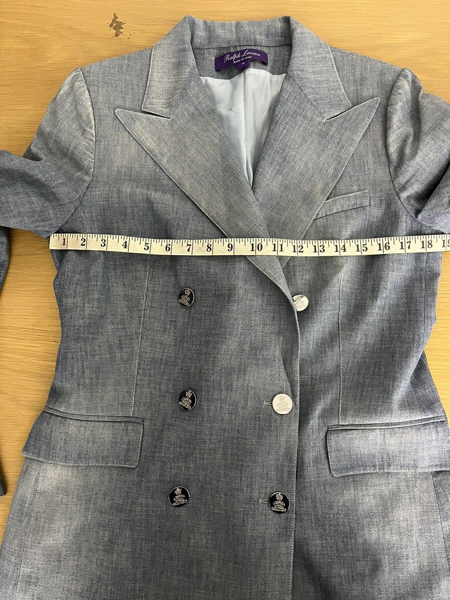 $2K Ralph Lauren Purple Label 10 Medium Denim Camden Blazer $2K Ralph Lauren Purple Label 10 Medium Denim Camden Blazer