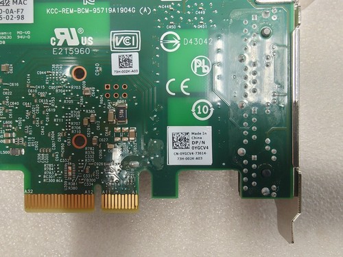 Dell Broadcom BCM95719 LP 4-Port Gigabit Network Card 0TMGR6 0YGCV4 - Picture 8 of 9