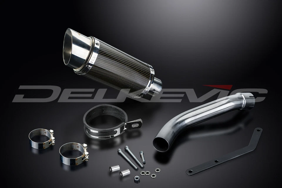 Kit silenciador escape carbono redondo 8" deslizable Suzuki SV650 2003-2012 Foto 3 de 4
