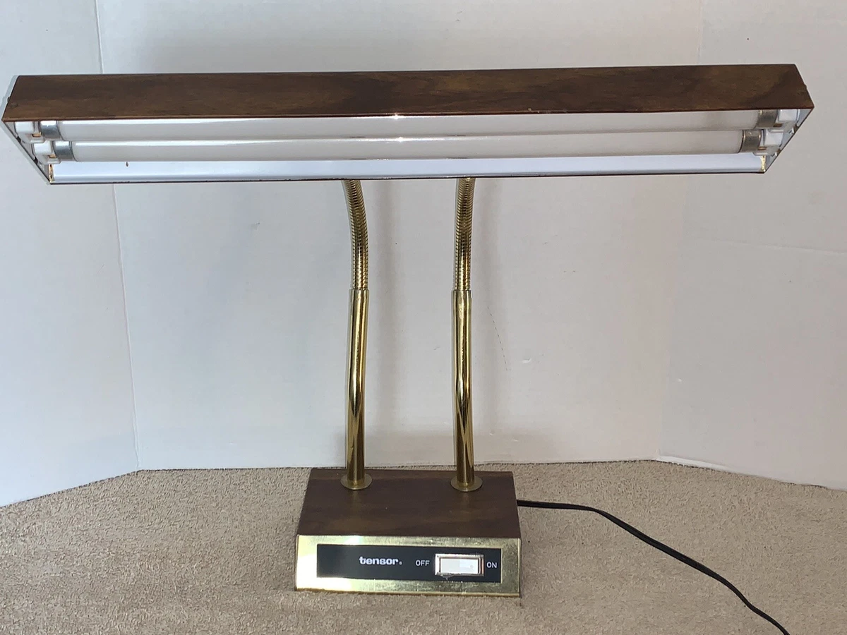 MCM Vintage Tensor Gooseneck Dual Bulb Portable Desk Lamp. Adjustable