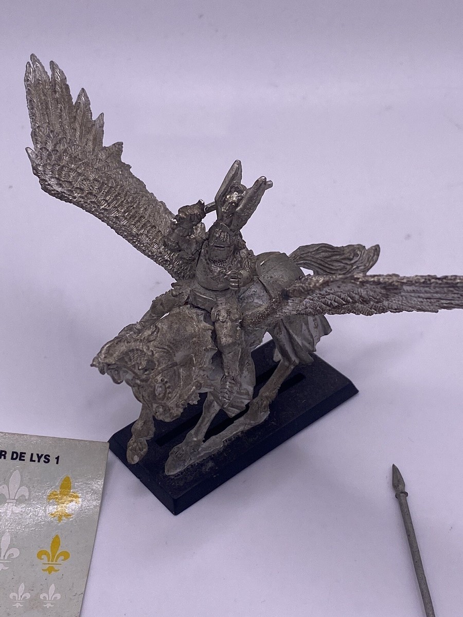 Warhammer Fantasy Bretonnia Hero on Pegasus Metal Rare OOP Citadel