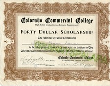 Older Colorado Commercial College - Forty Dollar Scholarship - DAVIES Family Man