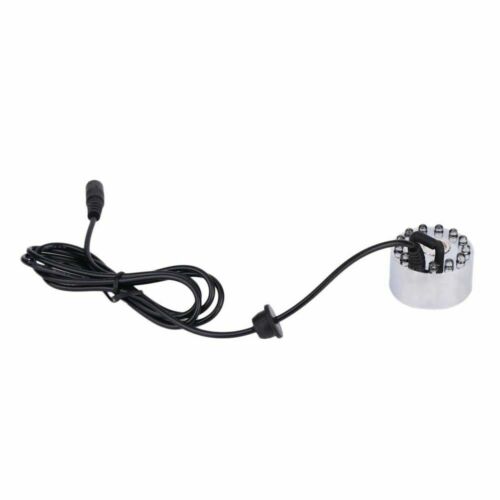12 LED Ultrasonic Mist Maker Light Water Fountain Pond Fogger w/ Power Adapter - Imagen 11 de 21
