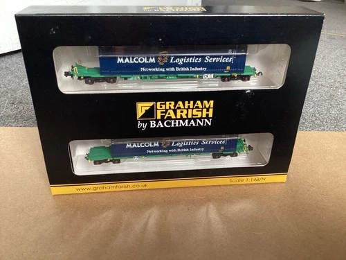 Graham Farish 377-353 Intermodal Bogie Wagon With 2 X 45’ Containers N Gauge