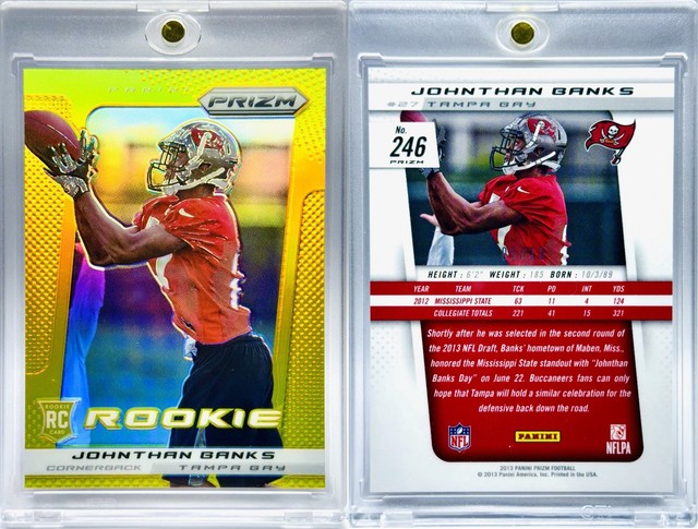 2013 Panini Prizm JOHNTHAN BANKS Prizm Gold RC #246 /10 Tampa Bay Buccaneers