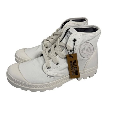 NEW Palladium Pampa Hi Womens White Canvas High Top Boots Star White Size 10