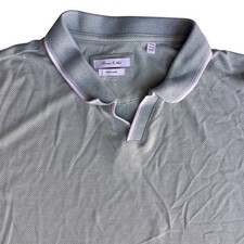 Porter  Ash Mens XL Short Sleeve Polo Shirt Sage Green Modal Blend