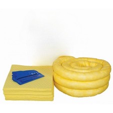 65 Litre Chemical Spill Kit Refill   Includes Absorbent Socks, Pads, Disposal Ba