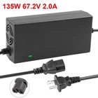 67.2V 2A Charger Power Supply With T Connector For 60v Lithium Battery new