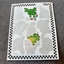 Vtg Hallmark Frog Stickers Flower Ladybug