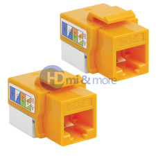 2x Cat6 RJ45 Punch Down Keystone Jack CAT6 Network Ethernet RJ45 Yellow Lot Pack